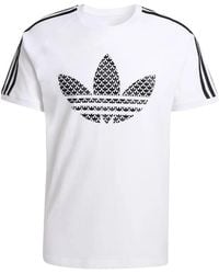 adidas - Three-Stripe Logo T-Shirt - Lyst