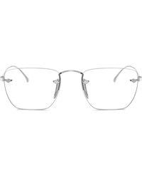 Giorgio Armani - Titanium Square Glasses - Lyst