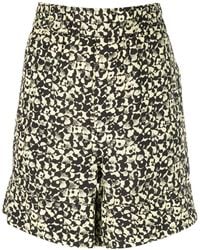 Ganni - Floral-print High-waisted Shorts - Lyst