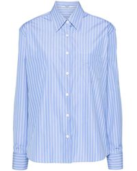 Prada - Striped Poplin Shirt - Lyst