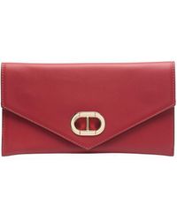 Dee Ocleppo Envelope Flap Clutch Bag - Red