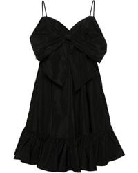 Twinset - Bow-Detail Taffeta Mini Dress - Lyst