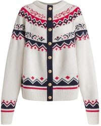 Alberta Ferretti - Patterned Wool Cardigan - Lyst