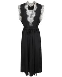 Maison Margiela - Lace-Trim Midi Dress - Lyst