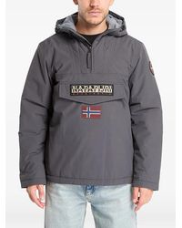 Napapijri - Logo-Patch Hooded Jacket - Lyst