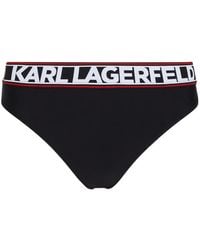 Karl Lagerfeld - Bragas de bikini con logo en la cinturilla - Lyst