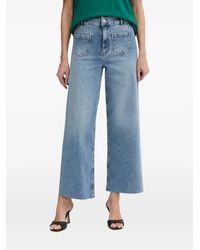 Morgan - Patch-Pocket Wide-Leg Jeans - Lyst