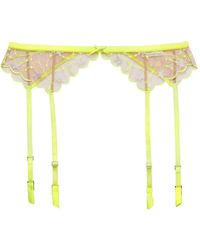 Fleur du Mal - Étoile Embroidery Garter Belt - Lyst
