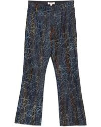 MASU - Flocky Web Flare Pants - Lyst