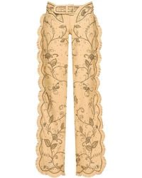 Dolce & Gabbana - Kim Dolce&Gabbana Embellished Leather Trousers - Lyst