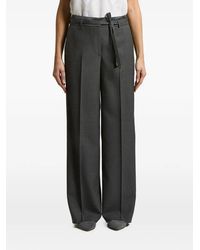 Peserico - Pressed-Crease Belted Trousers - Lyst