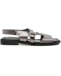 SERGIO MORETTI FIRENZE - Buckle-Fastening Slingback Sandals - Lyst