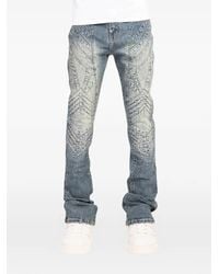 GUAPI - Knight Jeans Verfraaid Met Kristallen En Vlakken - Lyst