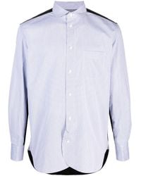 Junya Watanabe - Panelled Striped Cotton Shirt - Lyst