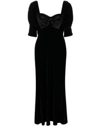 RIXO London - Bow-detail Short-sleeve Maxi Dress - Lyst