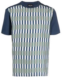 Giorgio Armani - Stripe-print T-shirt - Lyst