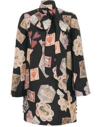 Zimmermann - Dream Tie-Neck Printed Mini Dress - Lyst
