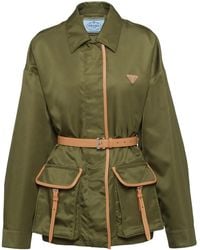 Prada - Giacca Re-Nylon Con Cintura - Lyst