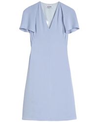 Jil Sander - Cape-Detail A-Line Dress - Lyst