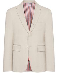 Thom Browne - Veste Sport Coat Velours Côtelé Fin Sable Trois Boutons - Lyst