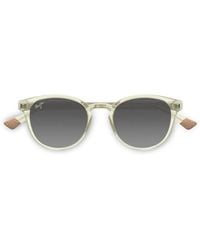 Maui Jim - Hiehie Patterned-Frame Round Sunglasses - Lyst