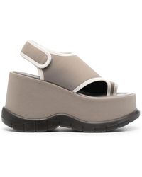 Sunnei - 110mm Touch-strap Wedge Sandals - Lyst