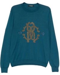 Roberto Cavalli - Logo-Embroidered Sweater - Lyst