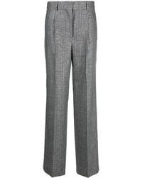 MSGM - Pantaloni A Gamba Ampia Gessati - Lyst
