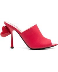 Moschino - 100Mm Leren Pumps Met Hartdetail - Lyst