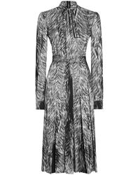 Dolce & Gabbana - Fur-Print Midi Dress - Lyst