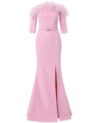 Rami Al Ali - Feather-Embellished Mermaid Gown Maxi Dress - Lyst