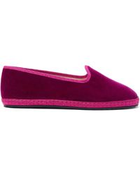SCAROSSO - Valentina Velvet Slippers - Lyst