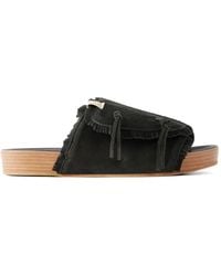 Visvim - Pantoletten Mit Fransen - Lyst