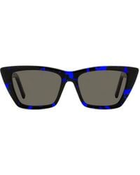 Saint Laurent - Cat-Eye Rectangular Sunglasses - Lyst
