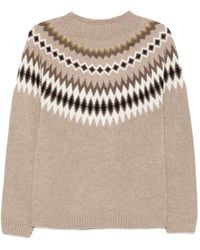 Be You - Fairisle-Pattern Round-Neck Sweater - Lyst