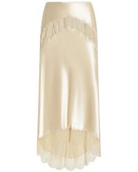 Dolce & Gabbana - Silk Satin Skirt - Lyst