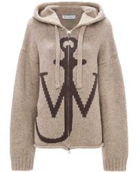 JW Anderson - Intarsia-knit Hooded Cardigan - Lyst