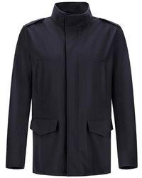 Herno - Utility-Jacke Mit Schulterklappen - Lyst