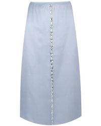Fabiana Filippi - Embellished Organza Midi Skirt - Lyst