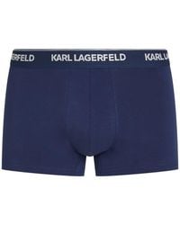 KARL LAGERFELD - Logo-Waistband Boxers (Set Of Three) - Lyst