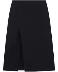 Stella McCartney - Slit Organic Cotton Skirt - Lyst
