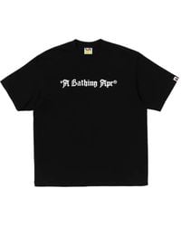 A Bathing Ape - T-Shirt mit Affenkopf-Logo - Lyst