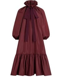Patou - Bow-Detail Ruffle-Hem Dress - Lyst