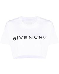 Givenchy - Cropped-T-Shirt mit Logo-Print - Lyst