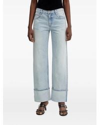 Miss Sixty - Mid-Rise Cuffed Straight-Leg Jeans - Lyst