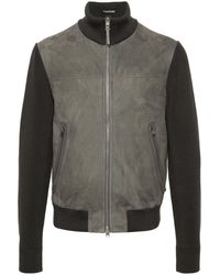 Tom Ford - Suede-panel Zipped Jacket - Lyst