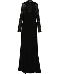 Christopher Esber - Ruched Long-Sleeve Midi Dress - Lyst