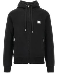 Dolce & Gabbana - Hooded Zip-Up Sweatshirt - Lyst