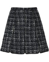 Genny - Tweed Panelled Mini Skirt - Lyst