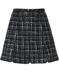 Genny - Tweed Panelled Mini Skirt - Lyst